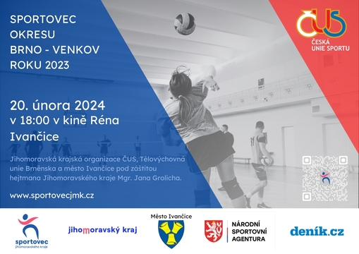 Galavečer - vyhlášení ankety Sportovec okresu Brno - venkov 2023